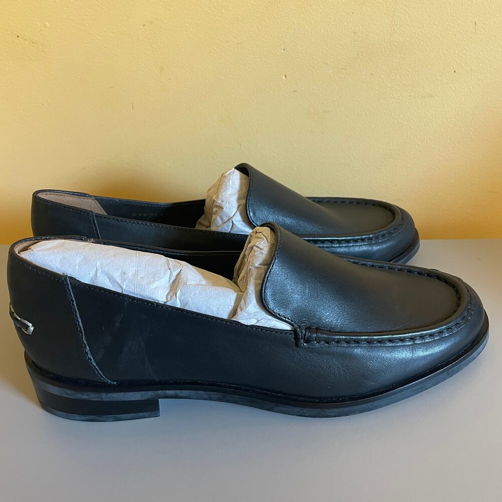 Everlane Modern Loafer 8 NWT Black Leather Flats Academia 90s Y2K Prep - Picture 4 of 8